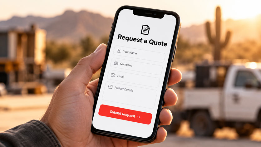 Mobile quote request form